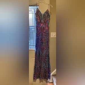 Blue and pink sequins dress from Windsor.  Size XS
